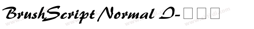 BrushScript Normal I字体转换